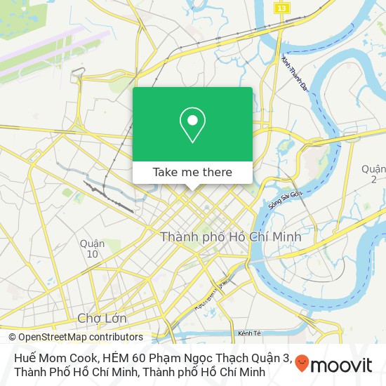 Bản đồ Huế Mom Cook, HẺM 60 Phạm Ngọc Thạch Quận 3, Thành Phố Hồ Chí Minh