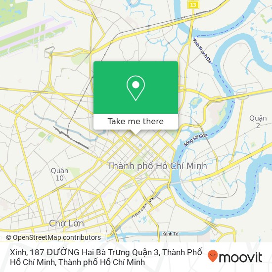 Bản đồ Xinh, 187 ĐƯỜNG Hai Bà Trưng Quận 3, Thành Phố Hồ Chí Minh