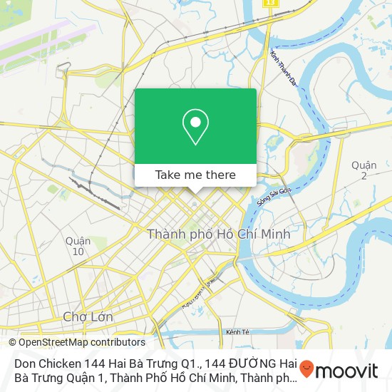 Bản đồ Don Chicken 144 Hai Bà Trưng Q1., 144 ĐƯỜNG Hai Bà Trưng Quận 1, Thành Phố Hồ Chí Minh
