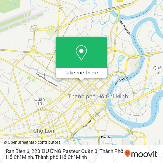 Bản đồ Ran Bien 6, 220 ĐƯỜNG Pasteur Quận 3, Thành Phố Hồ Chí Minh