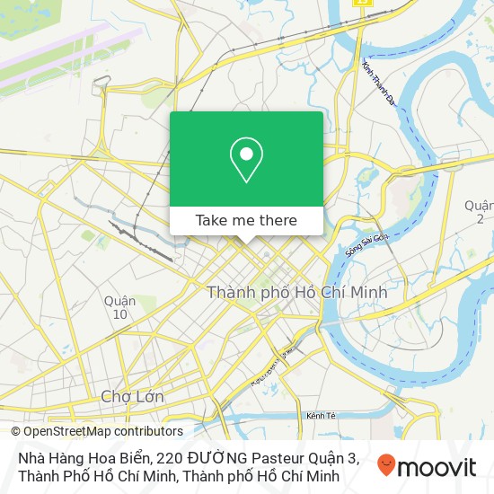 Bản đồ Nhà Hàng Hoa Biển, 220 ĐƯỜNG Pasteur Quận 3, Thành Phố Hồ Chí Minh