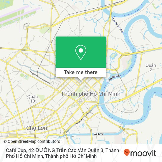Bản đồ Café Cup, 42 ĐƯỜNG Trần Cao Vân Quận 3, Thành Phố Hồ Chí Minh