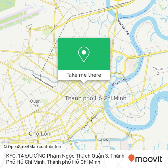 Bản đồ KFC, 14 ĐƯỜNG Phạm Ngọc Thạch Quận 3, Thành Phố Hồ Chí Minh