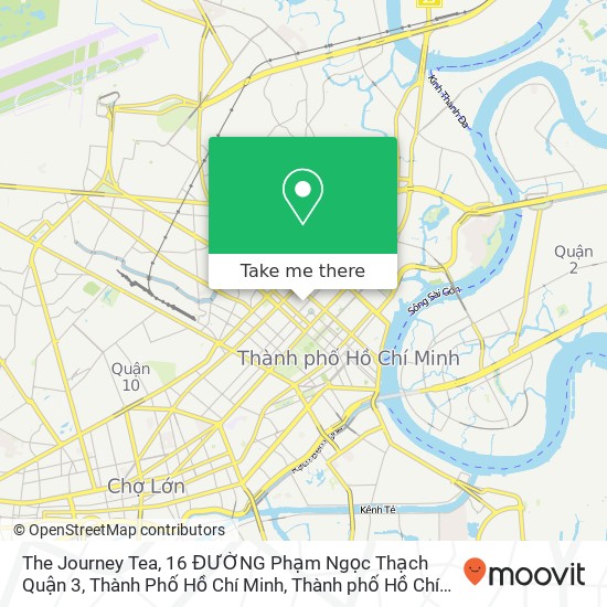 Bản đồ The Journey Tea, 16 ĐƯỜNG Phạm Ngọc Thạch Quận 3, Thành Phố Hồ Chí Minh