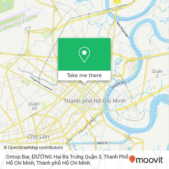 Bản đồ Ontop Bar, ĐƯỜNG Hai Bà Trưng Quận 3, Thành Phố Hồ Chí Minh