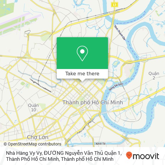 Bản đồ Nhà Hàng Vy Vy, ĐƯỜNG Nguyễn Văn Thủ Quận 1, Thành Phố Hồ Chí Minh