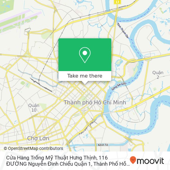 Bản đồ Cửa Hàng Trống Mỹ Thuật Hưng Thịnh, 116 ĐƯỜNG Nguyễn Đình Chiểu Quận 1, Thành Phố Hồ Chí Minh