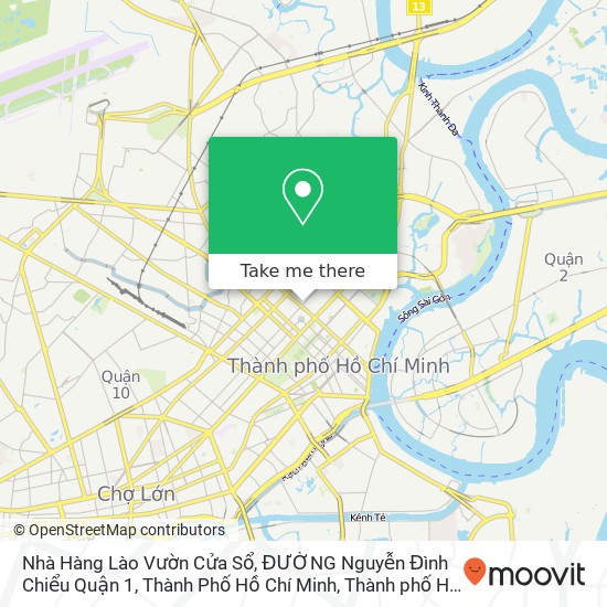 Bản đồ Nhà Hàng Lào Vườn Cửa Sổ, ĐƯỜNG Nguyễn Đình Chiểu Quận 1, Thành Phố Hồ Chí Minh