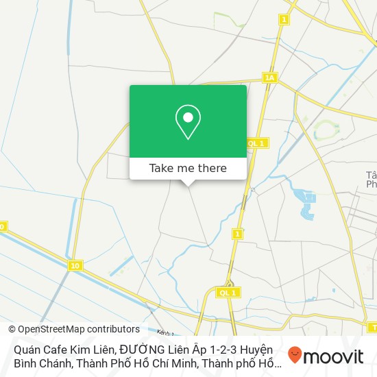 Bản đồ Quán Cafe Kim Liên, ĐƯỜNG Liên Ấp 1-2-3 Huyện Bình Chánh, Thành Phố Hồ Chí Minh