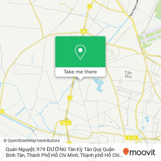 Bản đồ Quán Nguyệt, 979 ĐƯỜNG Tân Kỳ Tân Quý Quận Bình Tân, Thành Phố Hồ Chí Minh