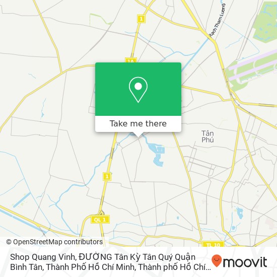 Bản đồ Shop Quang Vinh, ĐƯỜNG Tân Kỳ Tân Quý Quận Bình Tân, Thành Phố Hồ Chí Minh