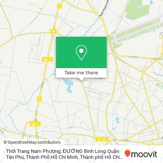 Bản đồ Thời Trang Nam Phượng, ĐƯỜNG Bình Long Quận Tân Phú, Thành Phố Hồ Chí Minh