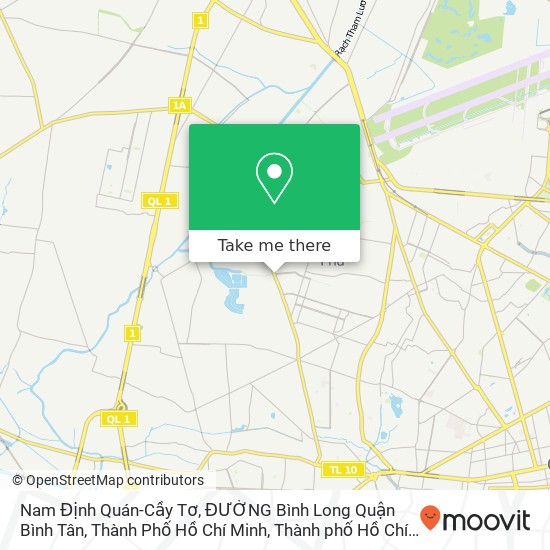 Bản đồ Nam Định Quán-Cầy Tơ, ĐƯỜNG Bình Long Quận Bình Tân, Thành Phố Hồ Chí Minh