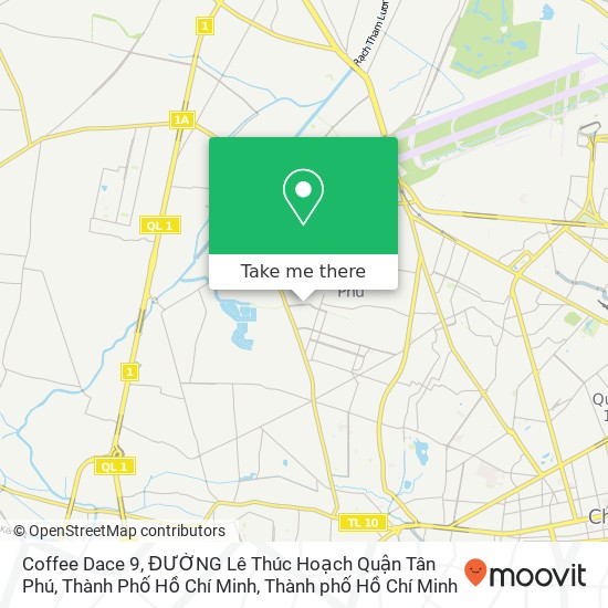 Bản đồ Coffee Dace 9, ĐƯỜNG Lê Thúc Hoạch Quận Tân Phú, Thành Phố Hồ Chí Minh