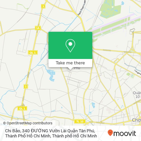Bản đồ Chi Bảo, 340 ĐƯỜNG Vườn Lài Quận Tân Phú, Thành Phố Hồ Chí Minh