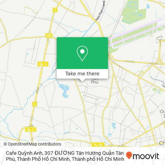 Bản đồ Cafe Quỳnh Anh, 307 ĐƯỜNG Tân Hương Quận Tân Phú, Thành Phố Hồ Chí Minh