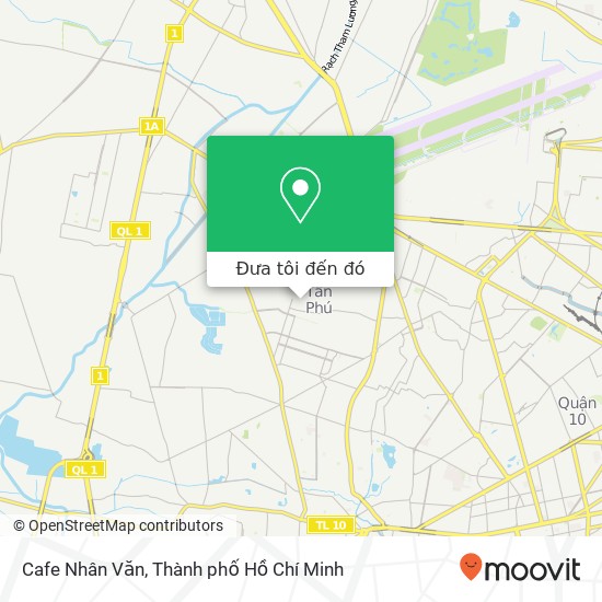 Bản đồ Cafe Nhân Văn, 139 ĐƯỜNG Tân Hương Quận Tân Phú, Thành Phố Hồ Chí Minh