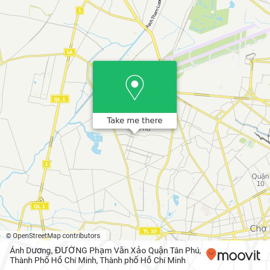 Bản đồ Ánh Dương, ĐƯỜNG Phạm Văn Xảo Quận Tân Phú, Thành Phố Hồ Chí Minh