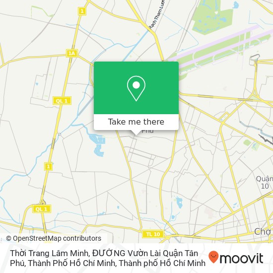 Bản đồ Thời Trang Lâm Minh, ĐƯỜNG Vườn Lài Quận Tân Phú, Thành Phố Hồ Chí Minh