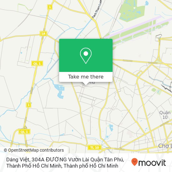 Bản đồ Dáng Việt, 304A ĐƯỜNG Vườn Lài Quận Tân Phú, Thành Phố Hồ Chí Minh
