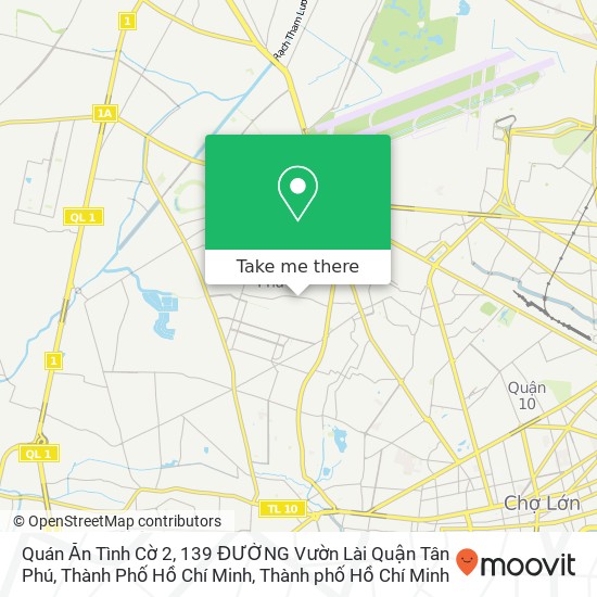 Bản đồ Quán Ăn Tình Cờ 2, 139 ĐƯỜNG Vườn Lài Quận Tân Phú, Thành Phố Hồ Chí Minh