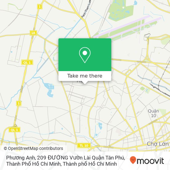 Bản đồ Phương Anh, 209 ĐƯỜNG Vườn Lài Quận Tân Phú, Thành Phố Hồ Chí Minh