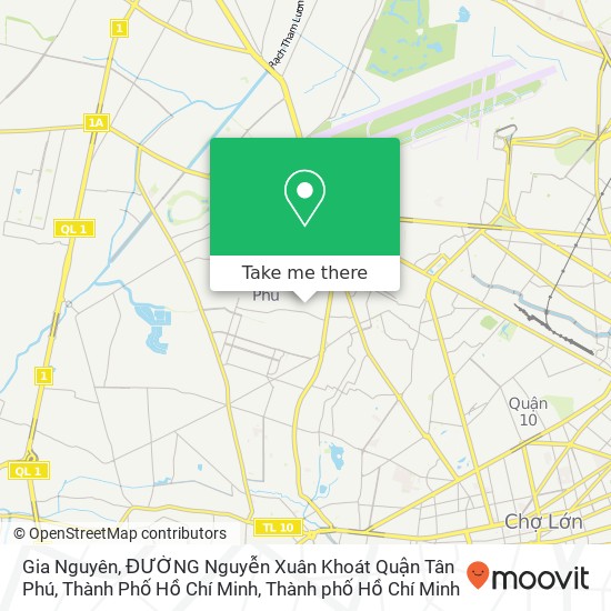 Bản đồ Gia Nguyên, ĐƯỜNG Nguyễn Xuân Khoát Quận Tân Phú, Thành Phố Hồ Chí Minh