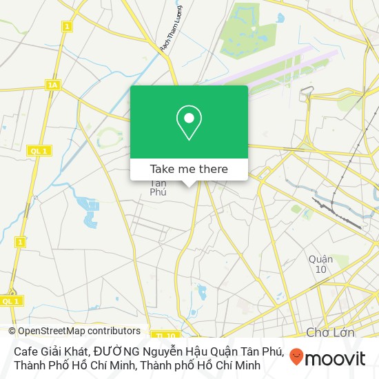 Bản đồ Cafe Giải Khát, ĐƯỜNG Nguyễn Hậu Quận Tân Phú, Thành Phố Hồ Chí Minh