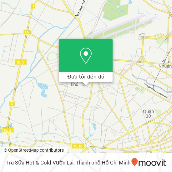 Bản đồ Trà Sữa Hot & Cold Vườn Lài, ĐƯỜNG Vườn Lài Quận Tân Phú, Thành Phố Hồ Chí Minh