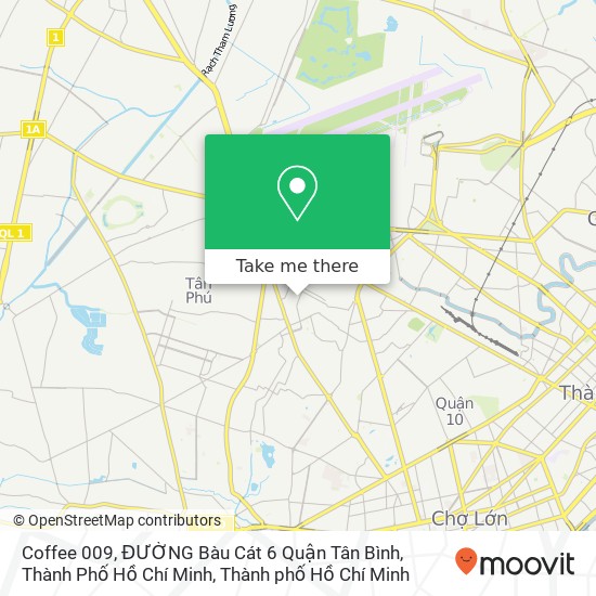Bản đồ Coffee 009, ĐƯỜNG Bàu Cát 6 Quận Tân Bình, Thành Phố Hồ Chí Minh