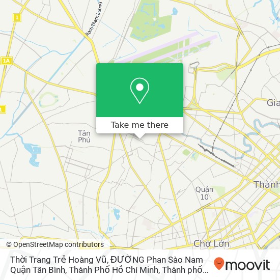 Bản đồ Thời Trang Trẻ Hoàng Vũ, ĐƯỜNG Phan Sào Nam Quận Tân Bình, Thành Phố Hồ Chí Minh