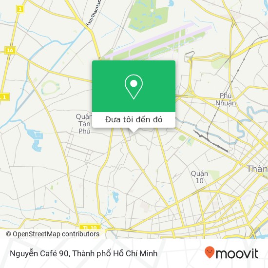 Bản đồ Nguyễn Café 90, ĐƯỜNG Hồng Lạc Quận Tân Bình, Thành Phố Hồ Chí Minh