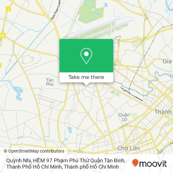 Bản đồ Quỳnh Nhi, HẺM 97 Phạm Phú Thứ Quận Tân Bình, Thành Phố Hồ Chí Minh