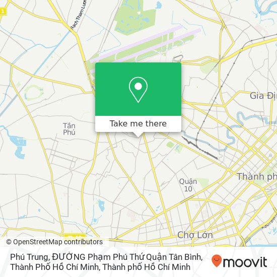 Bản đồ Phú Trung, ĐƯỜNG Phạm Phú Thứ Quận Tân Bình, Thành Phố Hồ Chí Minh