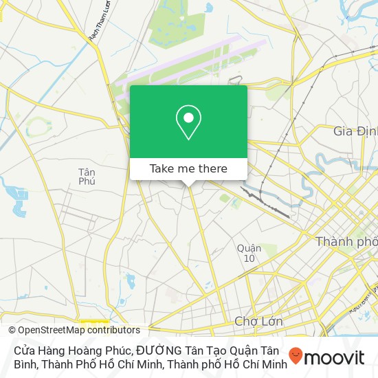 Bản đồ Cửa Hàng Hoàng Phúc, ĐƯỜNG Tân Tạo Quận Tân Bình, Thành Phố Hồ Chí Minh