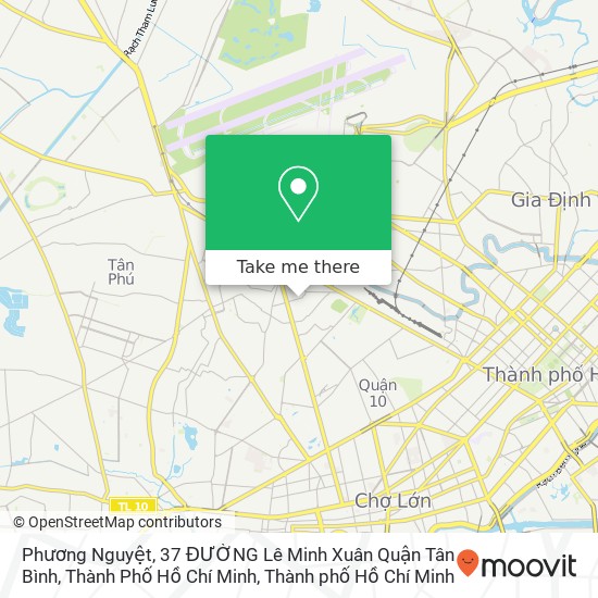 Bản đồ Phương Nguyệt, 37 ĐƯỜNG Lê Minh Xuân Quận Tân Bình, Thành Phố Hồ Chí Minh