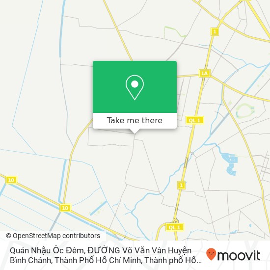 Bản đồ Quán Nhậu Ốc Đêm, ĐƯỜNG Võ Văn Vân Huyện Bình Chánh, Thành Phố Hồ Chí Minh