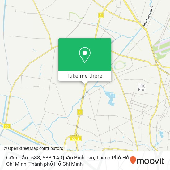 Bản đồ Cơm Tấm 588, 588 1A Quận Bình Tân, Thành Phố Hồ Chí Minh