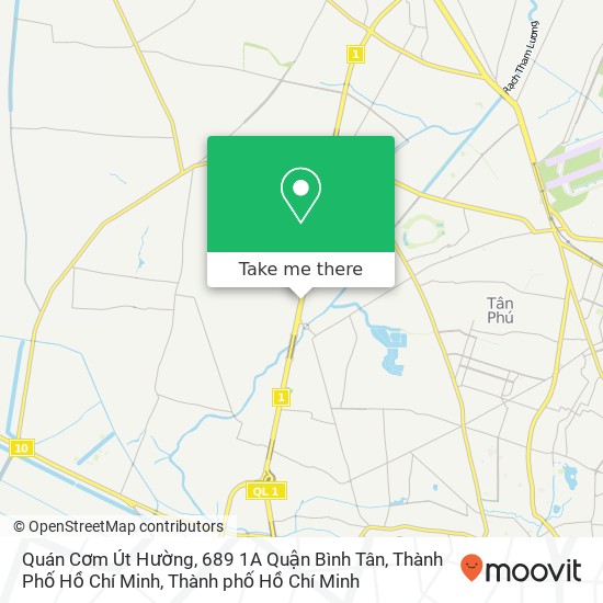 Bản đồ Quán Cơm Út Hường, 689 1A Quận Bình Tân, Thành Phố Hồ Chí Minh