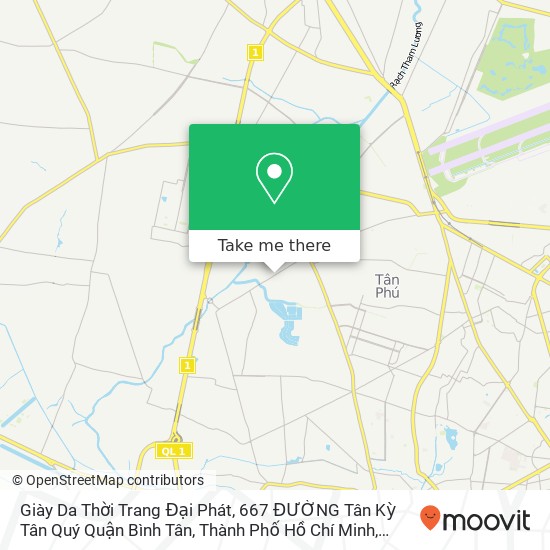 Bản đồ Giày Da Thời Trang Đại Phát, 667 ĐƯỜNG Tân Kỳ Tân Quý Quận Bình Tân, Thành Phố Hồ Chí Minh