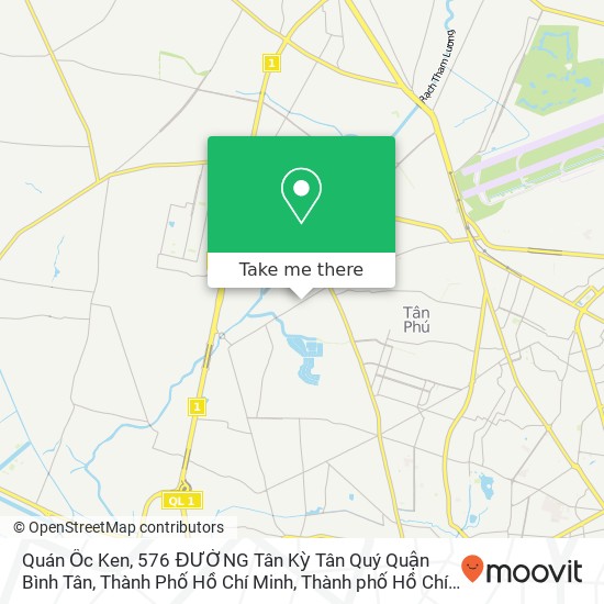 Bản đồ Quán Ốc Ken, 576 ĐƯỜNG Tân Kỳ Tân Quý Quận Bình Tân, Thành Phố Hồ Chí Minh