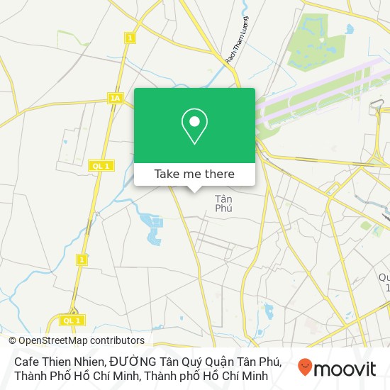 Bản đồ Cafe Thien Nhien, ĐƯỜNG Tân Quý Quận Tân Phú, Thành Phố Hồ Chí Minh