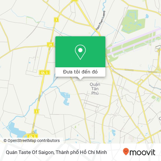 Bản đồ Quán Taste Of Saigon, ĐƯỜNG Gò Dầu Quận Tân Phú, Thành Phố Hồ Chí Minh