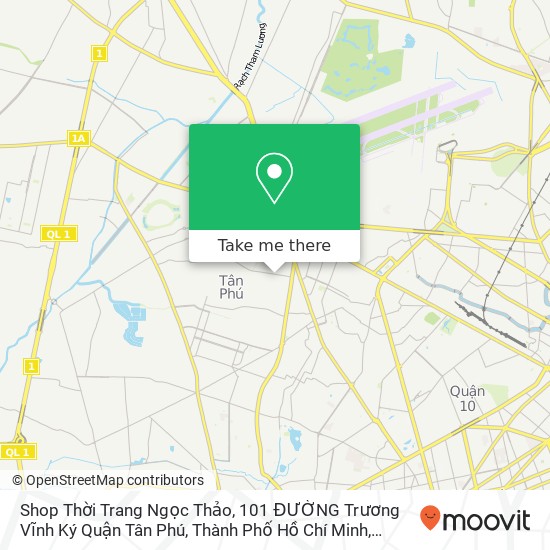 Bản đồ Shop Thời Trang Ngọc Thảo, 101 ĐƯỜNG Trương Vĩnh Ký Quận Tân Phú, Thành Phố Hồ Chí Minh