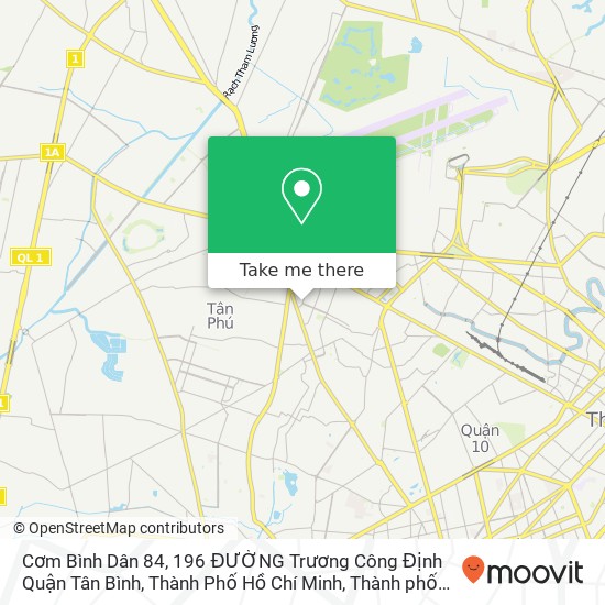 Bản đồ Cơm Bình Dân 84, 196 ĐƯỜNG Trương Công Định Quận Tân Bình, Thành Phố Hồ Chí Minh