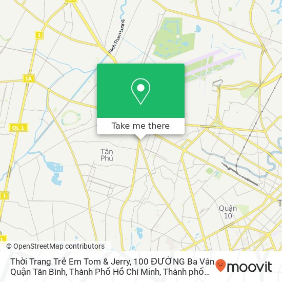 Bản đồ Thời Trang Trẻ Em Tom & Jerry, 100 ĐƯỜNG Ba Vân Quận Tân Bình, Thành Phố Hồ Chí Minh
