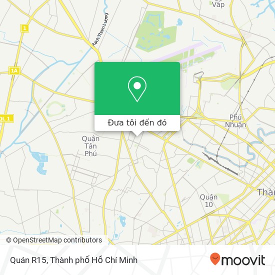 Bản đồ Quán R15, ĐƯỜNG Bàu Cát 1 Quận Tân Bình, Thành Phố Hồ Chí Minh