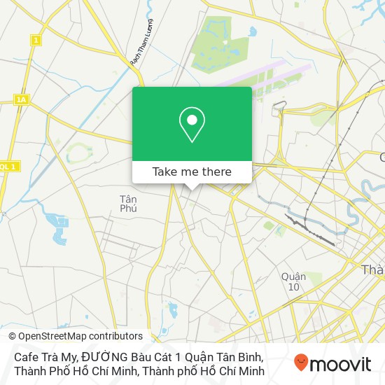 Bản đồ Cafe Trà My, ĐƯỜNG Bàu Cát 1 Quận Tân Bình, Thành Phố Hồ Chí Minh
