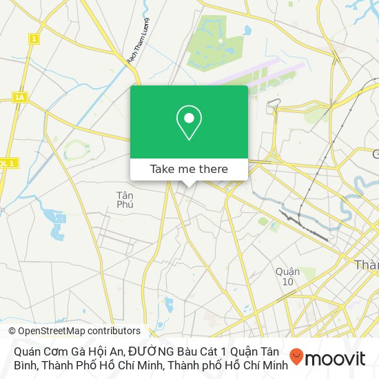 Bản đồ Quán Cơm Gà Hội An, ĐƯỜNG Bàu Cát 1 Quận Tân Bình, Thành Phố Hồ Chí Minh