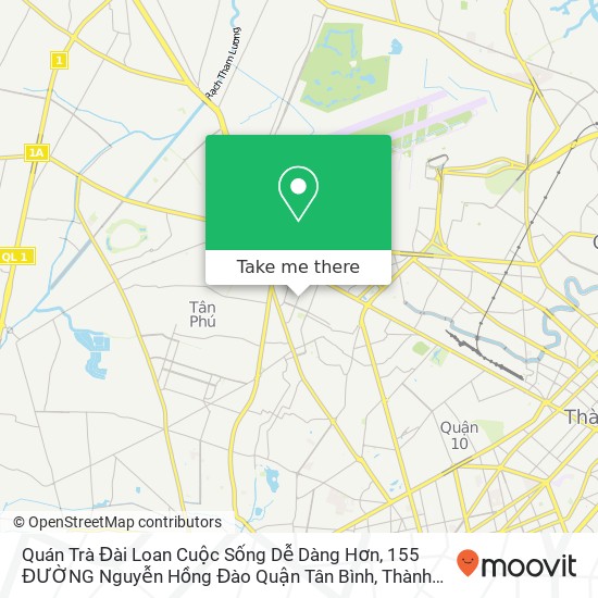 Bản đồ Quán Trà Đài Loan Cuộc Sống Dễ Dàng Hơn, 155 ĐƯỜNG Nguyễn Hồng Đào Quận Tân Bình, Thành Phố Hồ Chí Minh